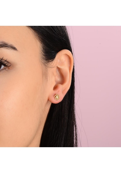 Goldkupe 14 Ayar Altın Çiçek Küpe 1,14 Gr-2169