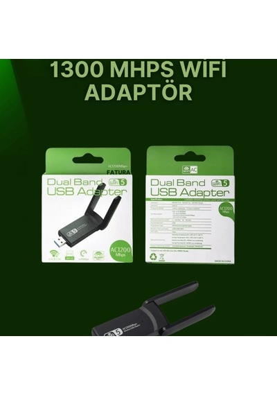 Usb 3.0 Çift Bant Wireless Adaptör 2.4ghz & 5ghz Wifi Alıcısı