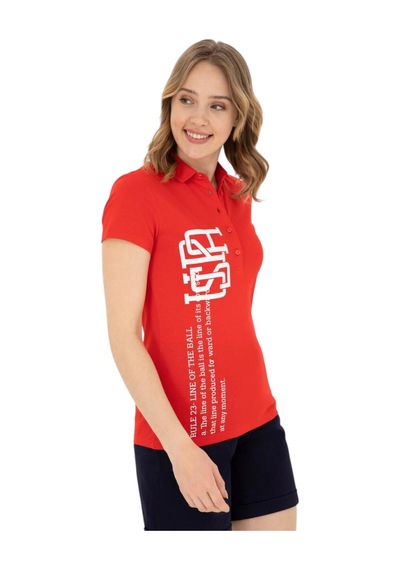U.S. Polo Assn. Kadın Polo Yaka Tişört 1831928 Kırmızı