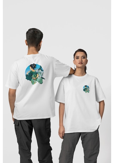 Geyşa Koi Ön-arka Baskılı %100 Pamuk Beyaz Kadın/erkek Unisex Rahat Kalıp Oversize T-shirt Beyaz Geyşa Koi Ön-arka Baskılı %100 Pamuk Beyaz Kadın/erkek Unisex Rahat Kalıp Oversize T-shirt Beyaz