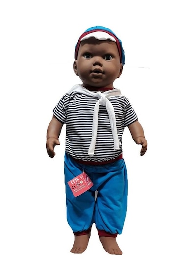 Şok Tarık Oyuncak Büyükboy 60 Cm Türkçe Konuşan Et Bebek Videolu Zenci Esmer