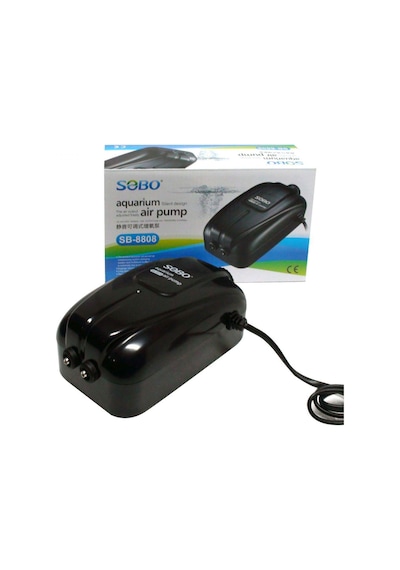 Sobo Ayarlanabilir Çift Çıkışlı Akvaryum Hava Motoru Sb-8808 10w