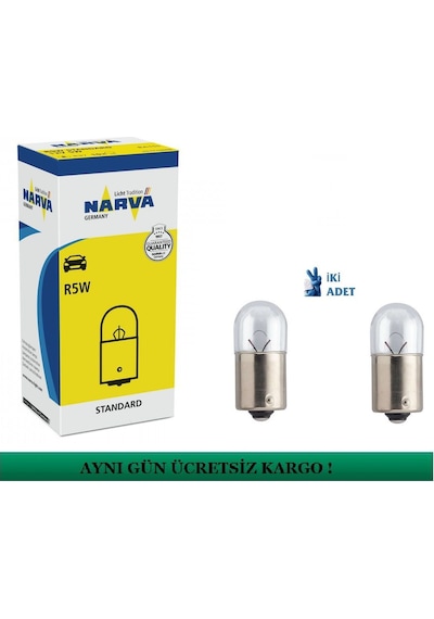 R5W Narva 17171 12V 5W 67 Ampul 2 Adet