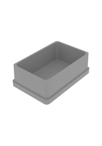 Cateksss 40x60 Mm Düz İç Profil Tapası 1,2 Ral 7035 - 14 Lü Paket Gri