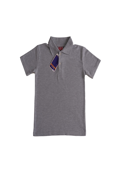 Angelos Girls Kız Çocuk Okul Tarz %100 Pamuk T-shirt -5-17 Yaş Ag006 Gri