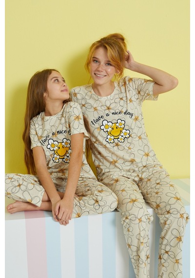 Siyah İnci Örme Pijama Takım 24107095 Çok Renkli