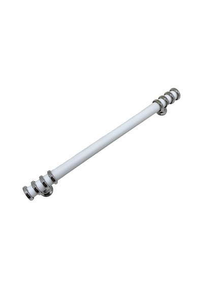 Detay Boru Beyaz Krom Dolap Kulpu Mobilya Ve Mutfak Dolap Kulpu Beyaz - Krom 160mm 4 Adet Beyaz Krom