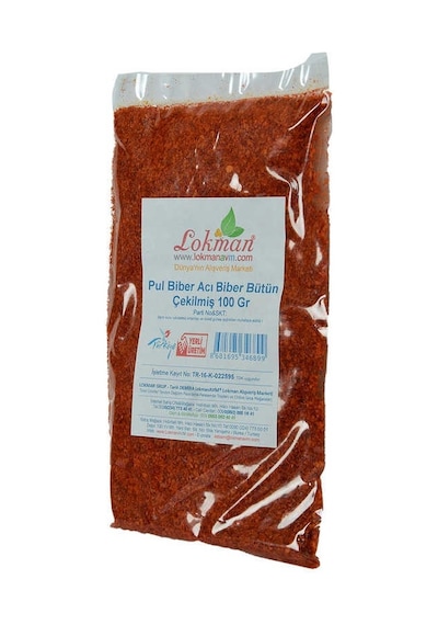 Pul Biber Çok Acı Biber Zehir Acı Bütün Biber Çekilmiş 100 Gr Paket - Elm-01-332135