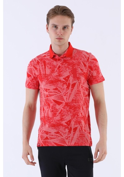 Maraton Sportswear Regular Erkek Polo Yaka Kısa Kol Beach Kırmızı T-Shirt 20604-Kırmızı