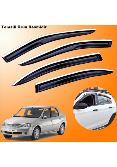Dacia Logan Sedan Krom Cam Rüzgarlığı Abs Nikelajlı Krom Mügen Cam Rüzgarlığı 2004-2012 Arası 4 Parça