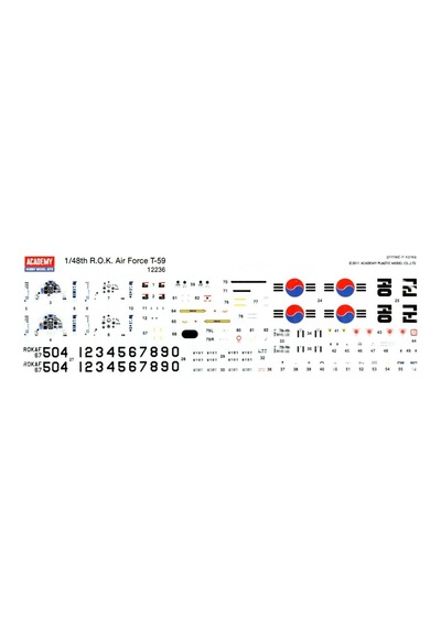 Academy 12236 1/48 Ölçek, Rok Airforce T-59 Hawk Mk. 67 Savaş Uçağı, Plastik Model Kiti