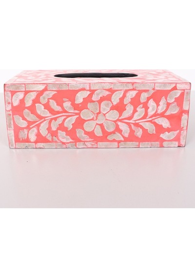 Anita Sedefli Dikdörtgen Peçetelik 23x12x8,5 Cm Kırmızı