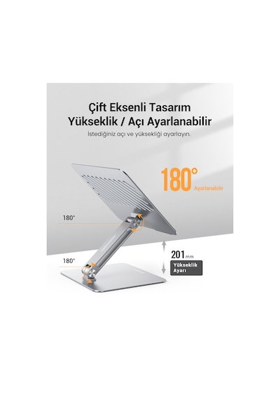 Ugreen Yükseklik Ve Açı Ayarlı Alüminyum Tablet Notebook Standı, 40291