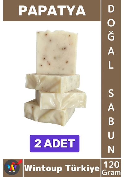 Katısabun %100 Doğal Bitkisel El Yüz Saç Vücut Cilt İçin Organik Papatya Sabunu 120 Gram 2 Adet Karışık