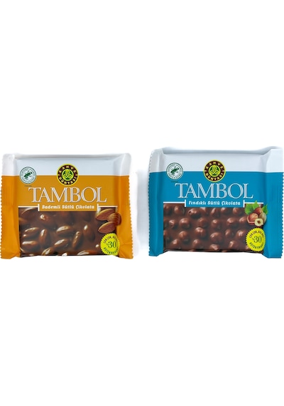Tambol Bademli Sütlü Çikolata + Fındıklı Sütlü Çikolata