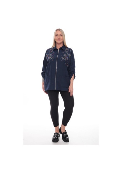 Lady Majestic Dokuma Motifli Pamuklu Büyük Beden Fermuarlı Desenli Gömlek Ceket 44-58 Beden Lacivert Lady Majestic Dokuma Motifli Pamuklu Büyük Beden Fermuarlı Desenli Gömlek Ceket 44-58 Beden Lacivert