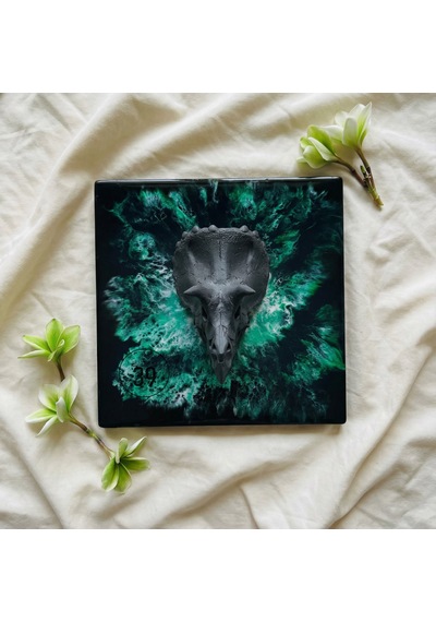 3d Triceratops Kafatası Yeşil Epoksi Duvar Tablosu, El Yapımı Heykelsi Sanat Eseri, 35x35 Cm, Modern & Statement Tasarım 35 x 35 CM 3d Triceratops Kafatası Yeşil Epoksi Duvar Tablosu, El Yapımı Heykelsi Sanat Eseri, 35x35 Cm, Modern & Statement Tasarım 35 x 35 CM