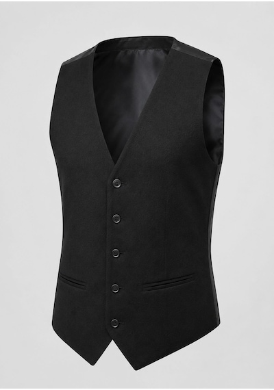 Classics Men Erkek Slim Fit Siyah V Yaka Kruvaze Yelek - 7476