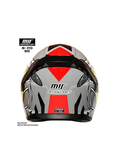 M-910 Mat Bee Güneş Vizörlü Kask Kırmızı Camlı Kask Çok Renkli