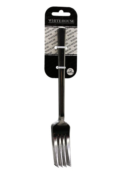 6 Parça Eko Çubuk Sade Metal Yemek Çatal 2mm
