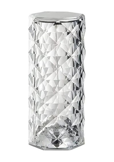 Kristal Led Dokunmatik Sensörlü Usb Şarj Restoran Masa Lambası Lw1 Beyaz