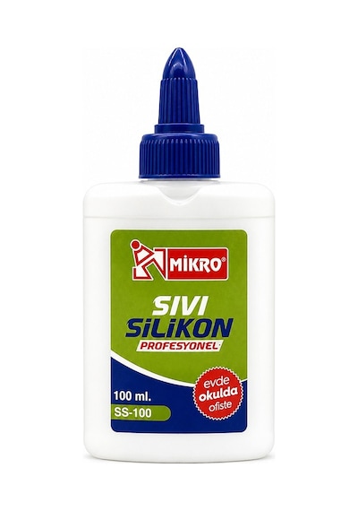 Sıvı Silikon Yapıştırıcı 100 Ml 3 Adet Mikro Silikon Yapıştırıcı Sıvı 100 Gr Plastik Cam Mermer Kağıt Karton Tahta Köpük
