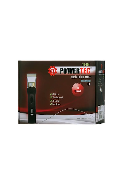 Powertec TR-800 Profesyonel Şarjlı Çift Bataryalı Saç Sakal Tıraş Makinesi