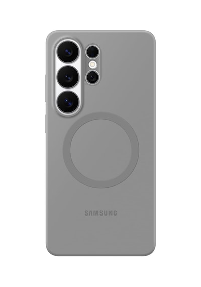 Samsung Galaxy Uyumlu S26 Ultra Silikon Magnet Kılıf - Gri Gri