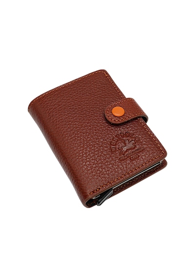 Westpolo Grimm Bozuk Para Ve Bol Kart Bölmeli Unisex Hakiki Deri Mekanizmalı Kartlık - Taba Taba