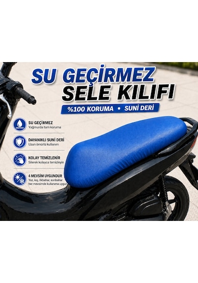 Motoran Maxima 150 Motosiklet Sele Kılıfı Su Geçirmez Sele Koruma Mavi