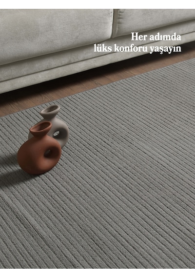 Modern Halı Özel Kesim Halı Kolay Temizlenebilir Halı Salon Halısı Mutfak Halısı Yolluk Gri Halı Gri