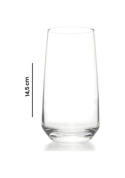 Lav Lal 3'lü Bardak - 480 Ml Şeffaf