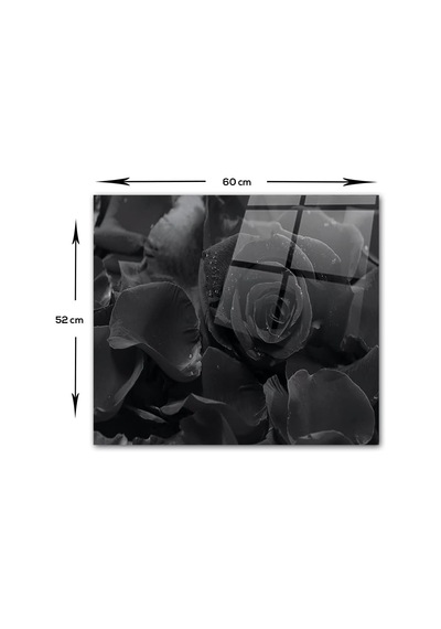 Decorıta Karagül Desen / Cam Ocak Arkası Koruyucu 52cm X 60cm