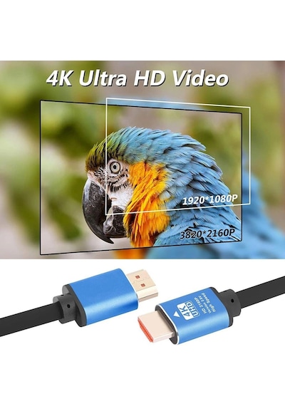 Hdmı Kablo 4k Kalitesi Altın Uçlu Korumalı 3m
