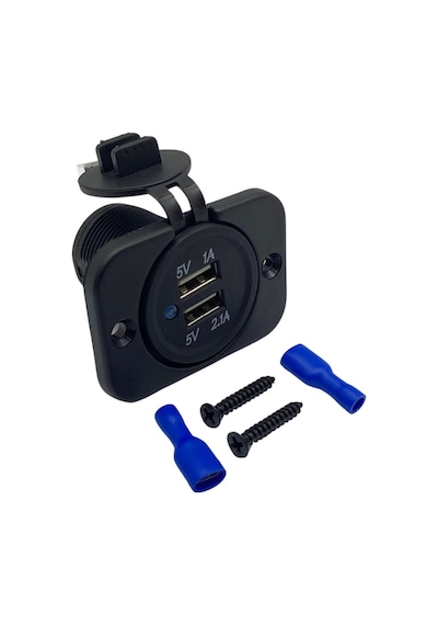 5V Telefon Şarj Cihazı 1 A/2.1 A 2 X Usb Kapaklı Marin N11.911
