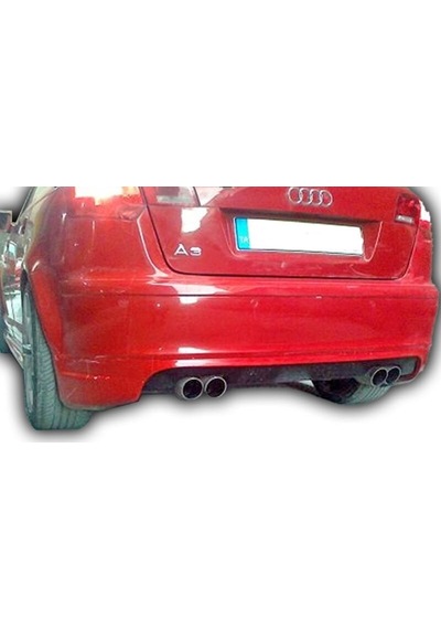 Audi A3 2009 - 2012 Uyumlu Yedek Parça Arka Tampon Ek Boyasız Fib