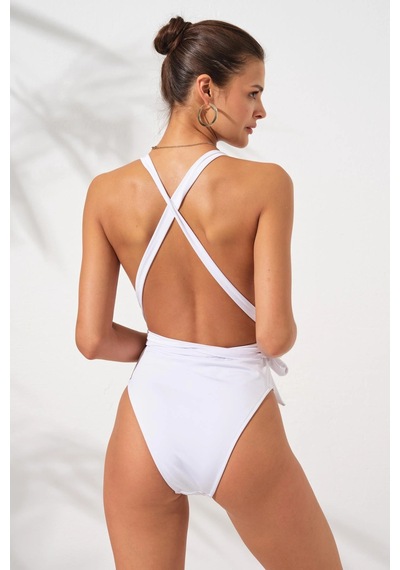 Pierre Cardin Camila Belden Çapraz Bağlamalı Mayokini Beyaz 231604