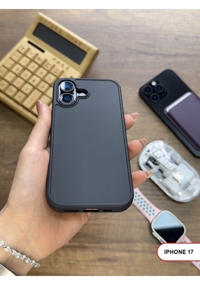 Apple iPhone 17 Uyumlu Kamera Korumalı Darbeye Dayanıklı Renk Atmayan Keep Silikon Kılıf Siyah