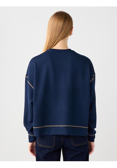 Jimmy Key Lacivert Bisiklet Yaka Uzun Kollu Modal Sweatshirt 5ww235288494