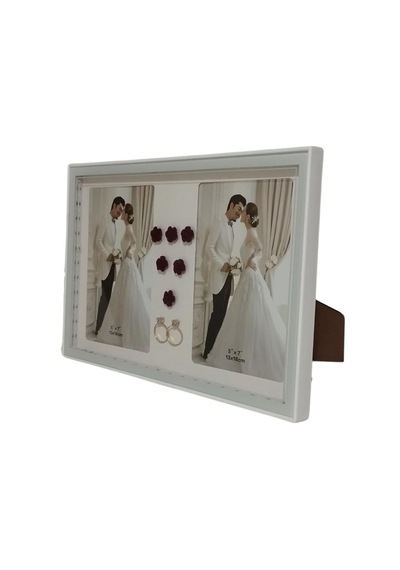T.concept Led Işıklı 2 Li Fotoğraf Çerçevesi Beyaz 13x18 Cm