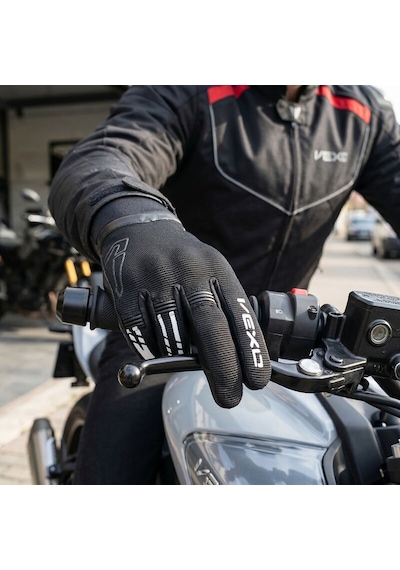 Vexo Aero Plus Siyah-beyaz Sertifikalı Motosiklet Eidiveni