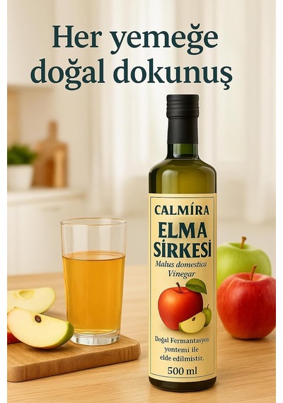 Elma Sirkesi 500 Ml - Doğal Fermantasyon Apple Cider Vinegar - Dinlendirilmiş İçimlik