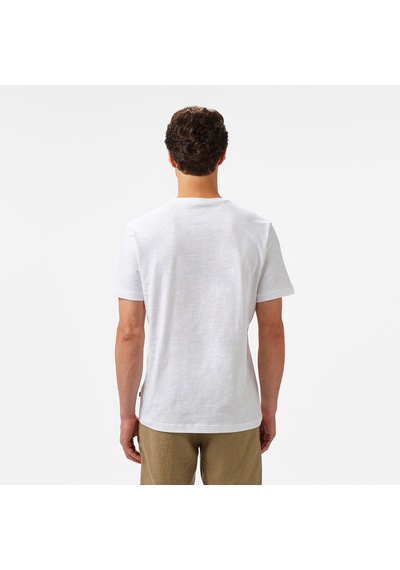 Nautica Erkek Beyaz Regular Fit T-shirt Düz V55015t Beyaz