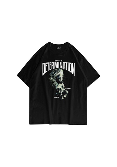 Startmore Unisex Determination Siyah Tshirt Siyah