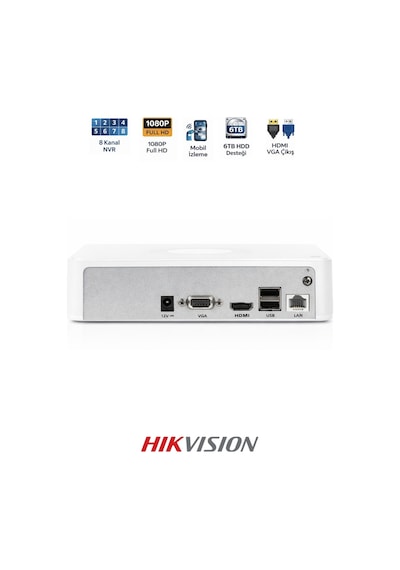 Ds-7108nı-q1 8 Kanal Nvr Hdmı Vga Çıkışlı