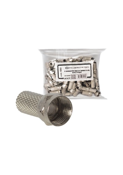 F Konnektör Rg6 /u4 18mm Geniş 100lü Poşet  Powermaster