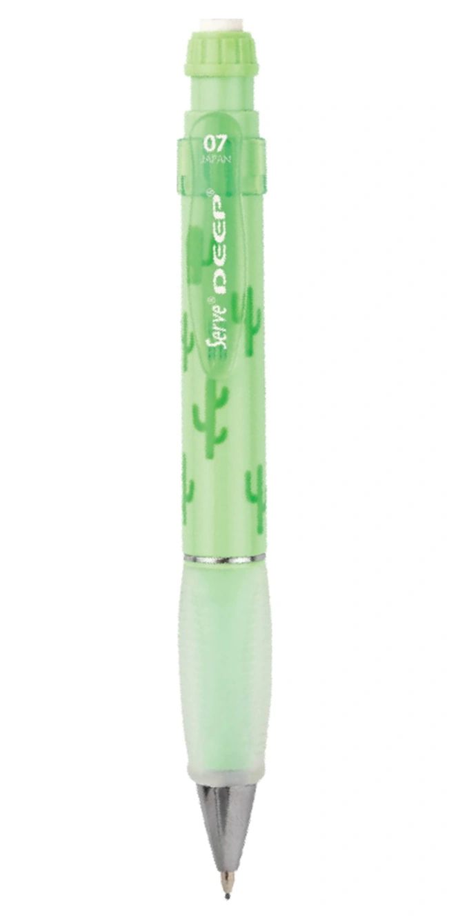 Deep 0.7 Mm Desenli Versatil Kalem Pastel Yeşil Kaktüs Renk
