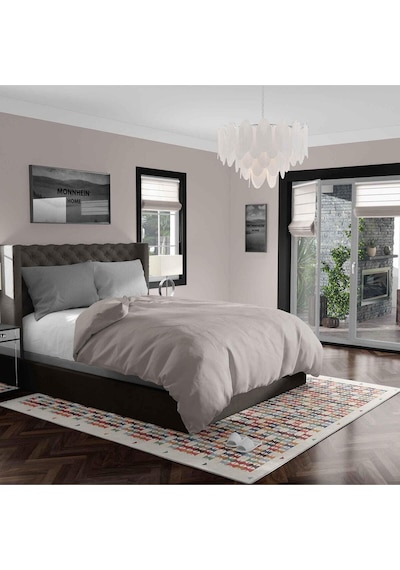 Kaymaz Taban Yıkanabilir Halı Mutfak, Salon, Yatak Odası İçin Modern Dijital Baskı Halı Slnhalı41 - 0149 Çok Renkli