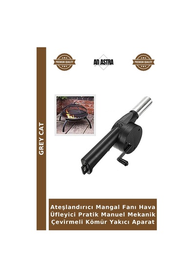 Ateşlandırıcı Mangal Fanı Hava Üfleyici Pratik Manuel Mekanik Çevirmeli Kömür Yakıcı Aparat