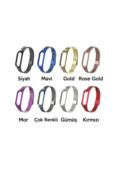 Xiaomi Mi Band 5 Metal Kayış Kordon Kopçalı Milano Loop (313631229)